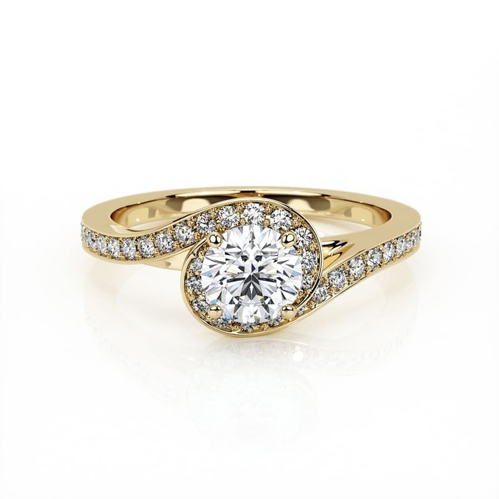 purchase Ring Classics Diamond Yellow Gold KISS ME