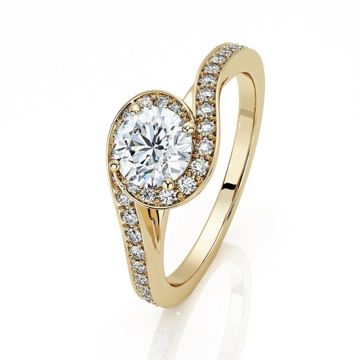 Ring Classics Diamond Yellow Gold KISS ME