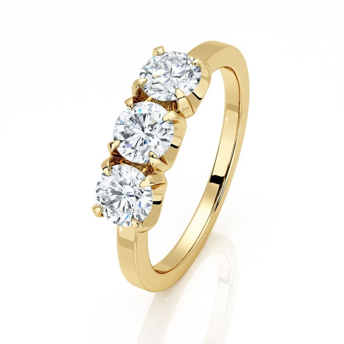 Ring Trilogy Diamond Yellow Gold TRILOGY 3