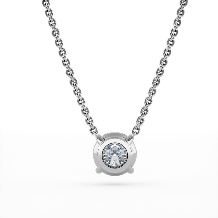 buy Pendant & Necklace Classics Diamond White Gold 4 CLAWS