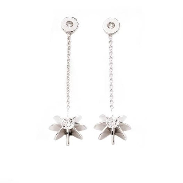 Earrings Designer Diamond White Gold SUN by Sando