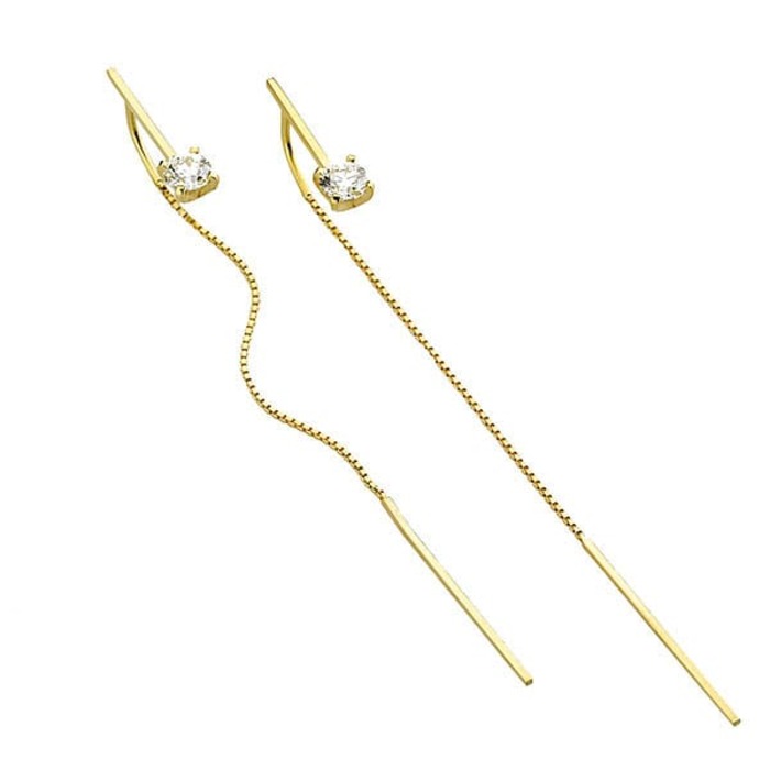 Boucles d'Oreilles  Créateurs Diamant Or Blanc VENITIENNES
